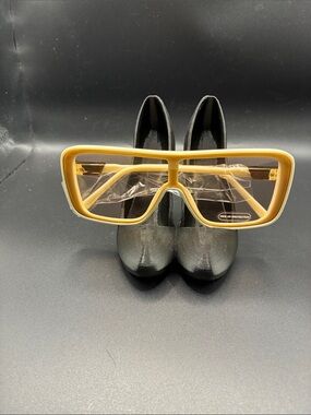 Yellow Oversized Shield Sunglasses - Women Accessories